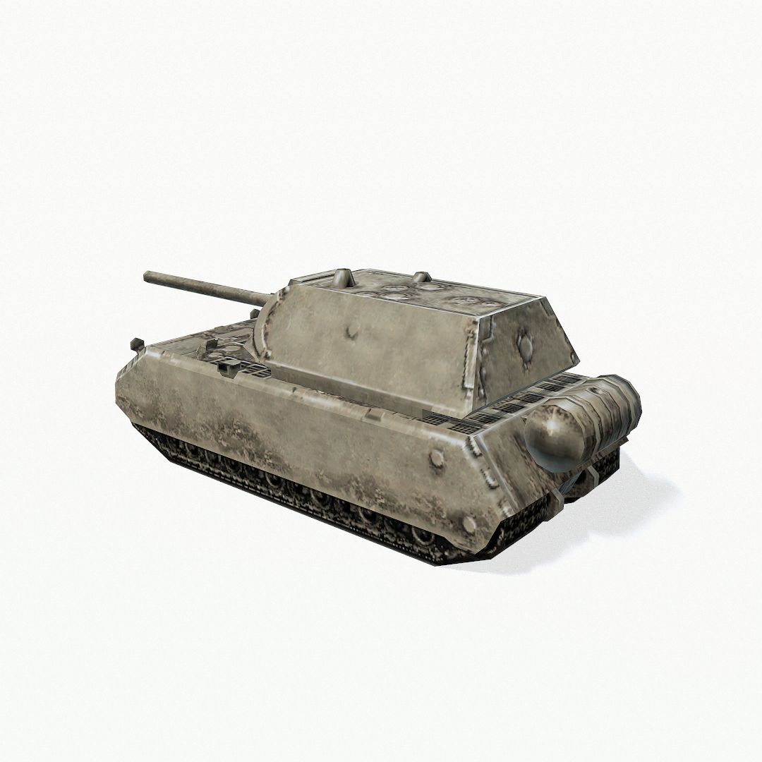 Panzer VIII Maus royalty-free 3d model - Preview no. 5