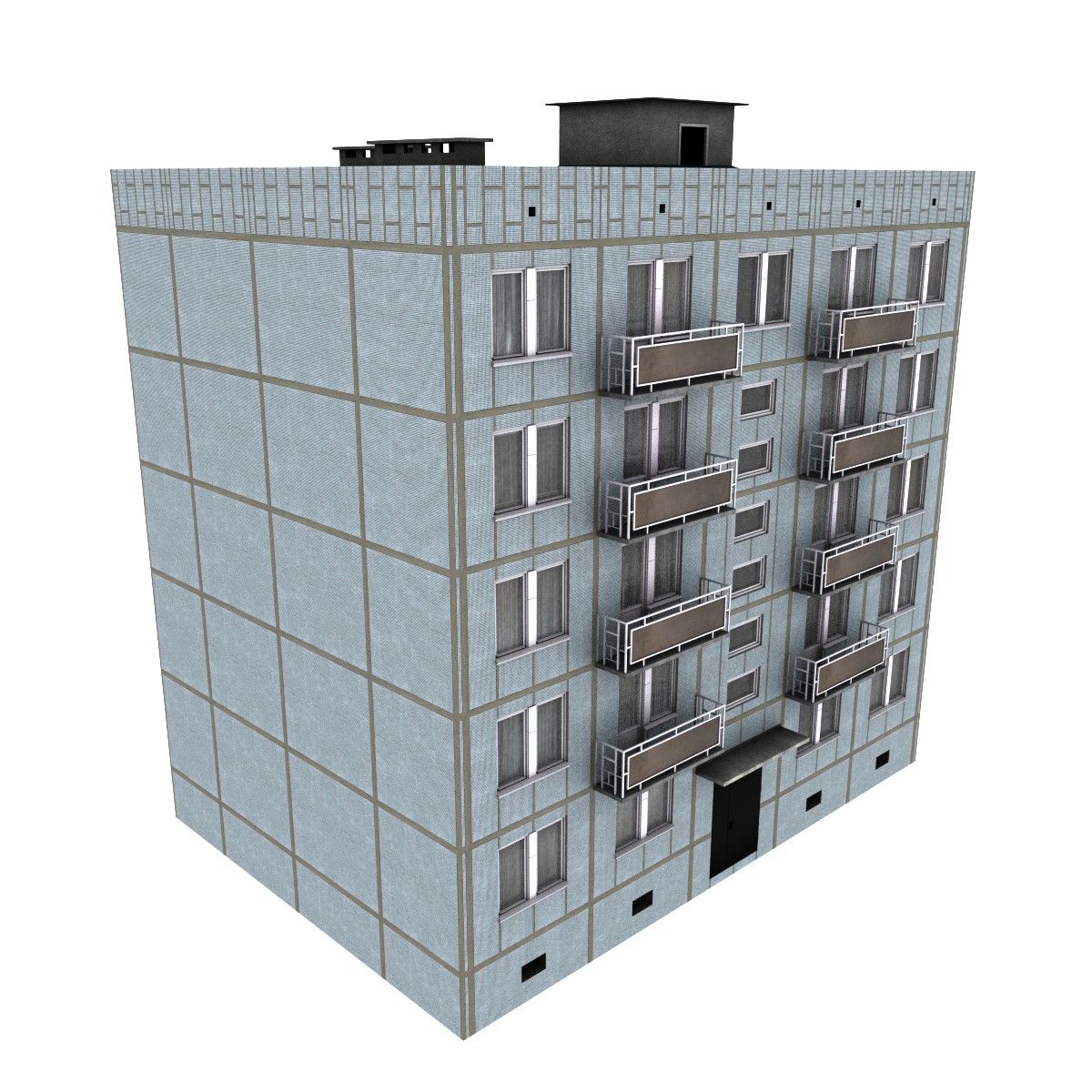 5-Storey Russian Building (KPD-4570-73/75) 3d model