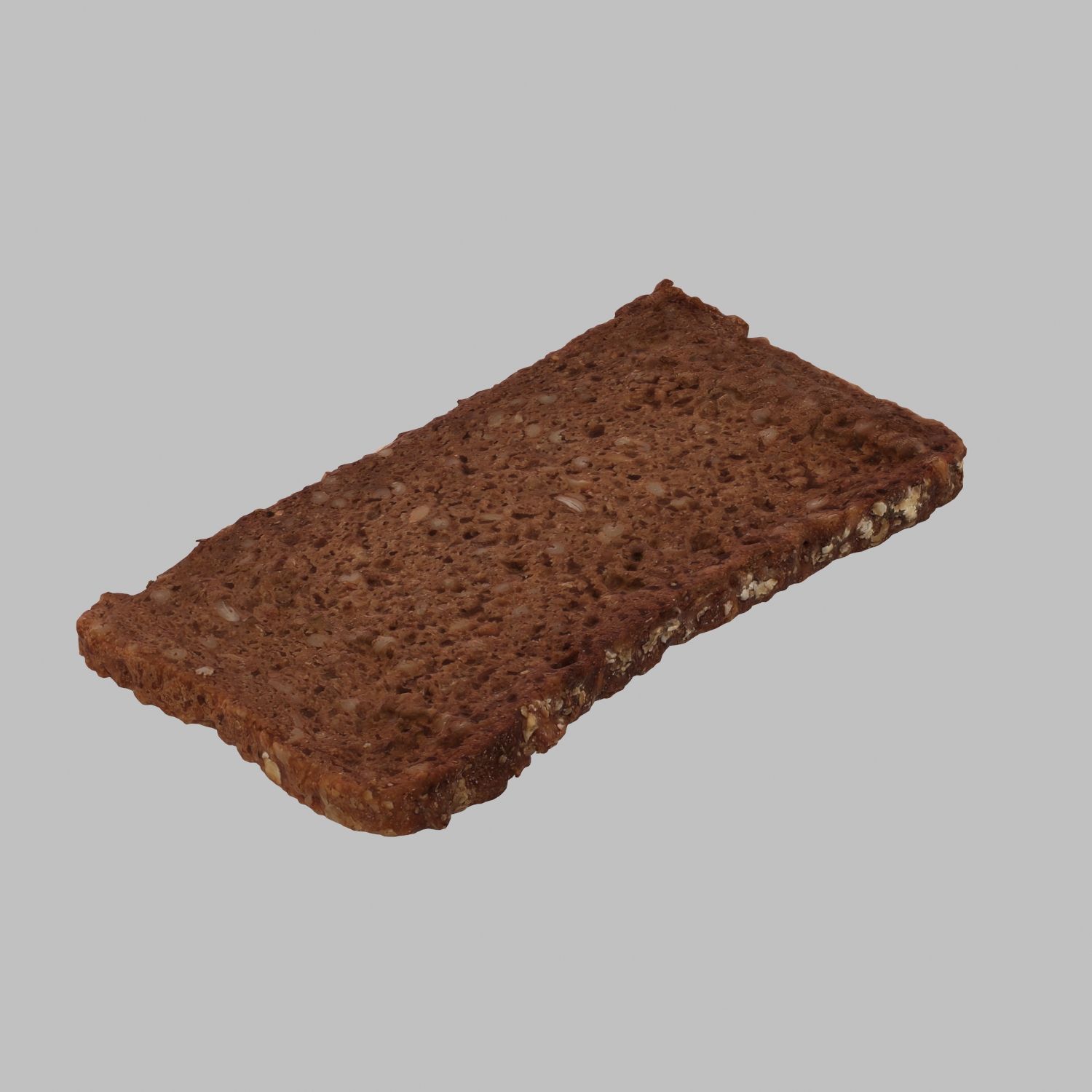 Cereal Bread Slice royalty-free 3d model - Preview no. 3