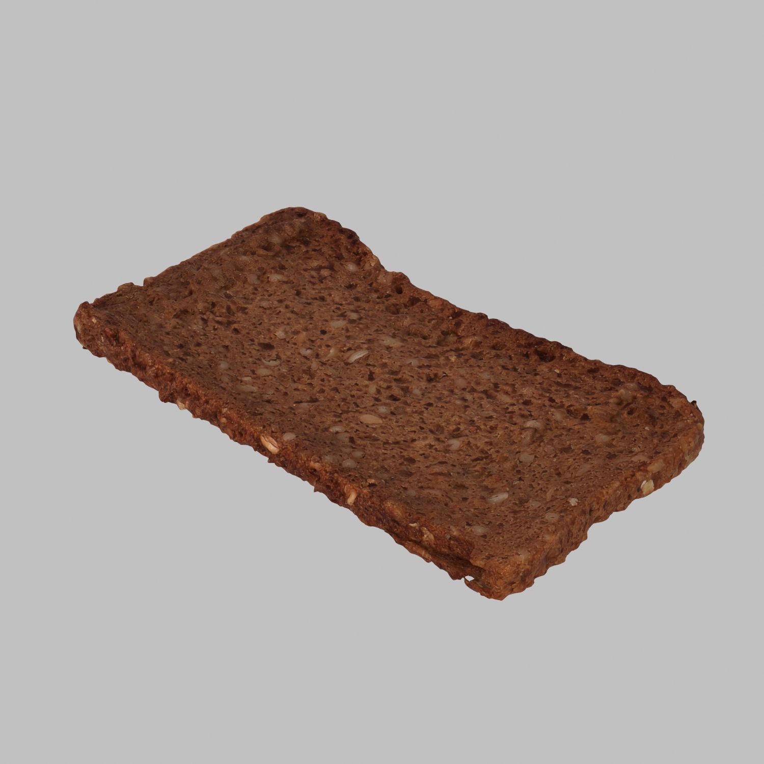 Cereal Bread Slice royalty-free 3d model - Preview no. 2