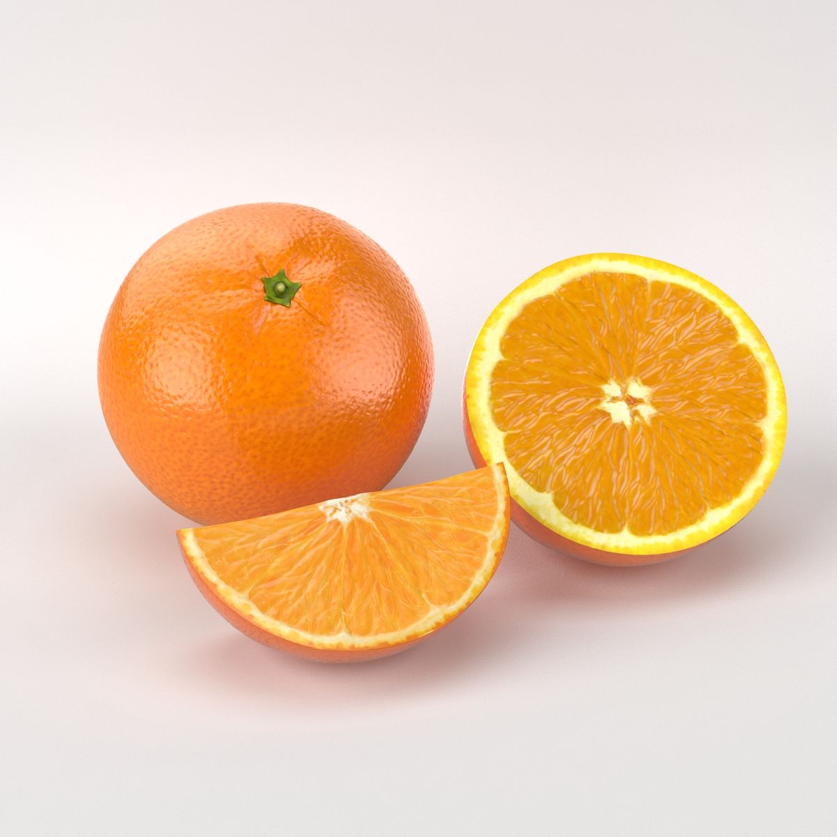 Fruits orange 3d model