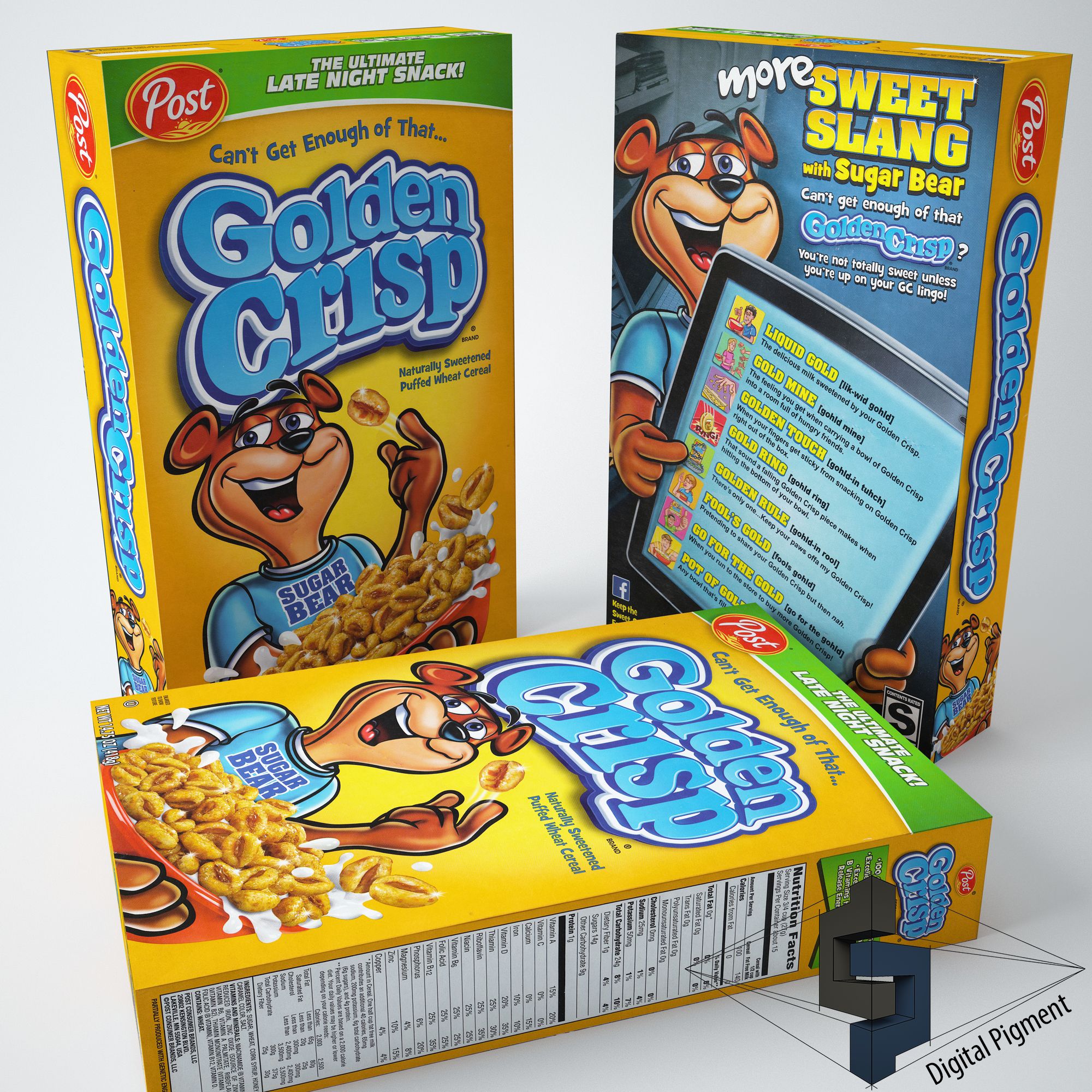 Golden Crisp Cereal 3d model