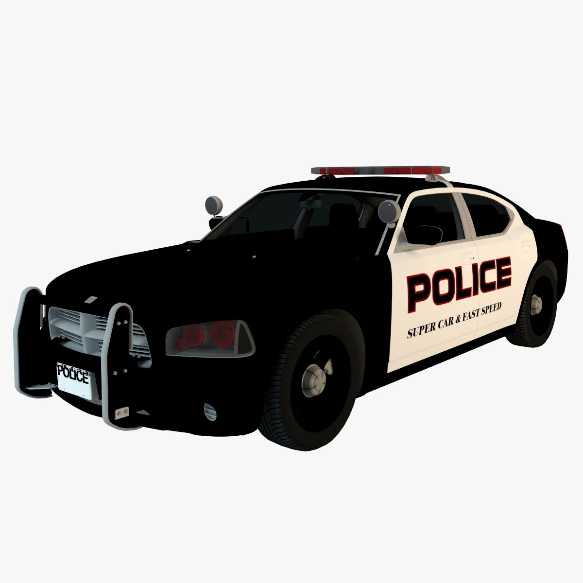 Polis Süper Araba 3d model