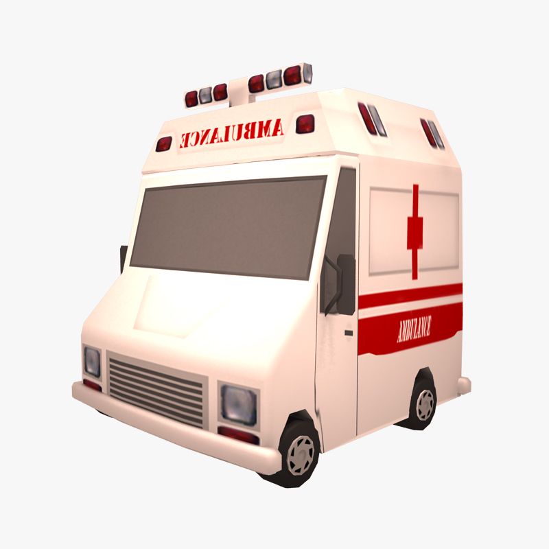 Ambulância dos desenhos animados 3d model