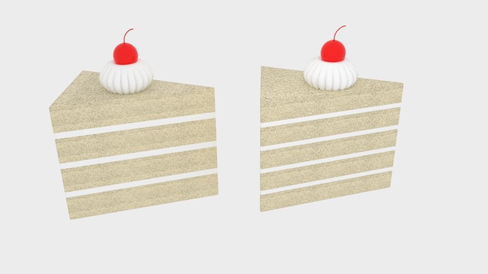 Gâteau aux cerises 3d model