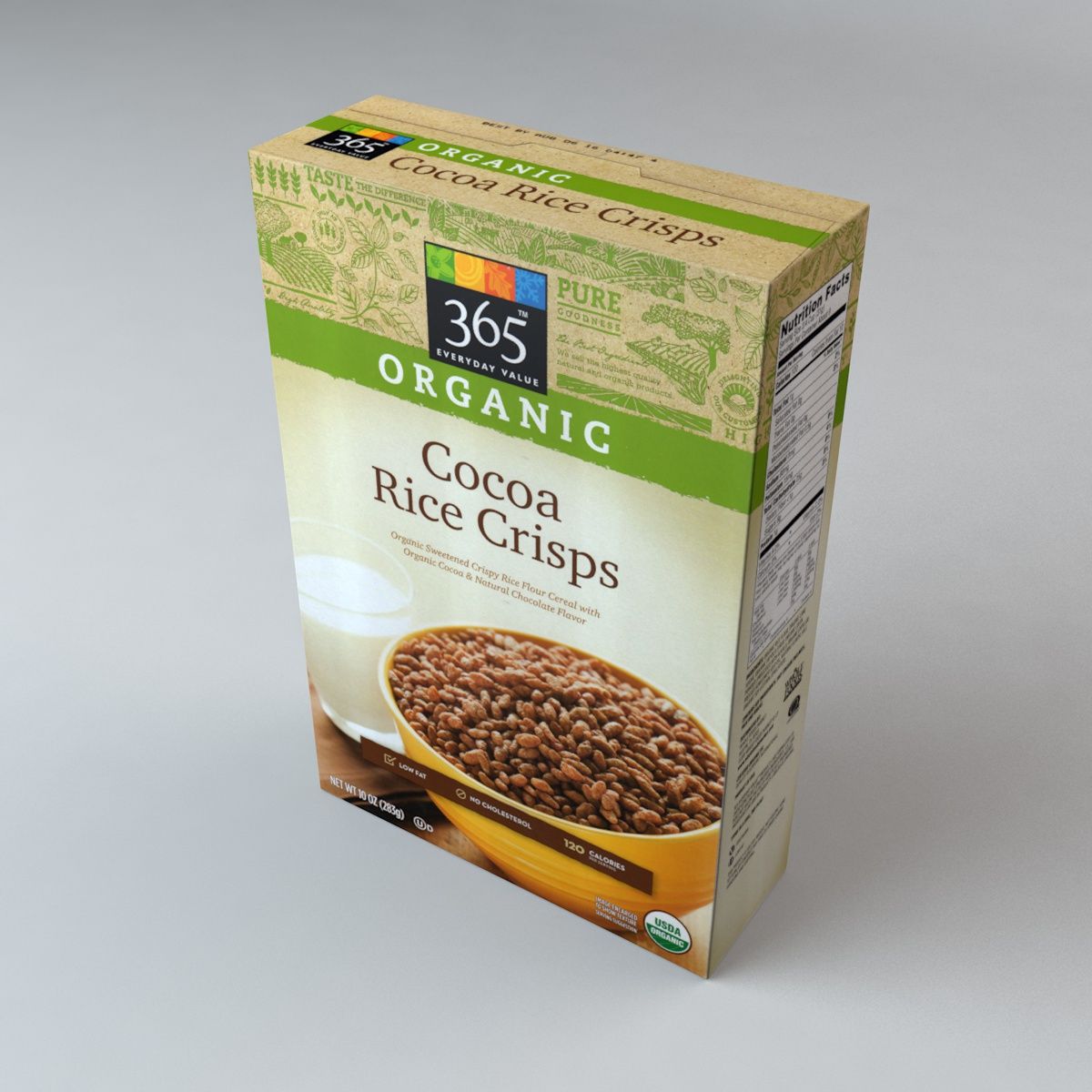 Organics Cocoa Rice Crisps Cereal 3d model