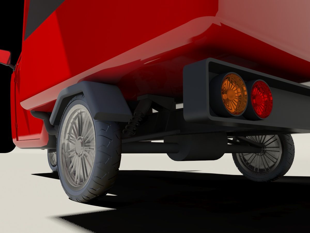 tuk tuk royalty-free 3d model - Preview no. 8