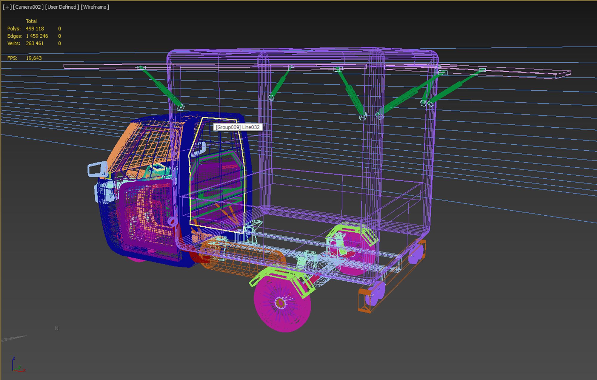 tuk tuk royalty-free 3d model - Preview no. 9