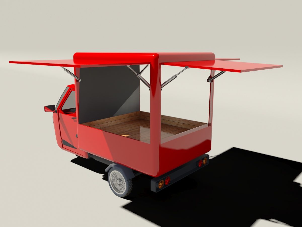 tuk tuk royalty-free 3d model - Preview no. 7