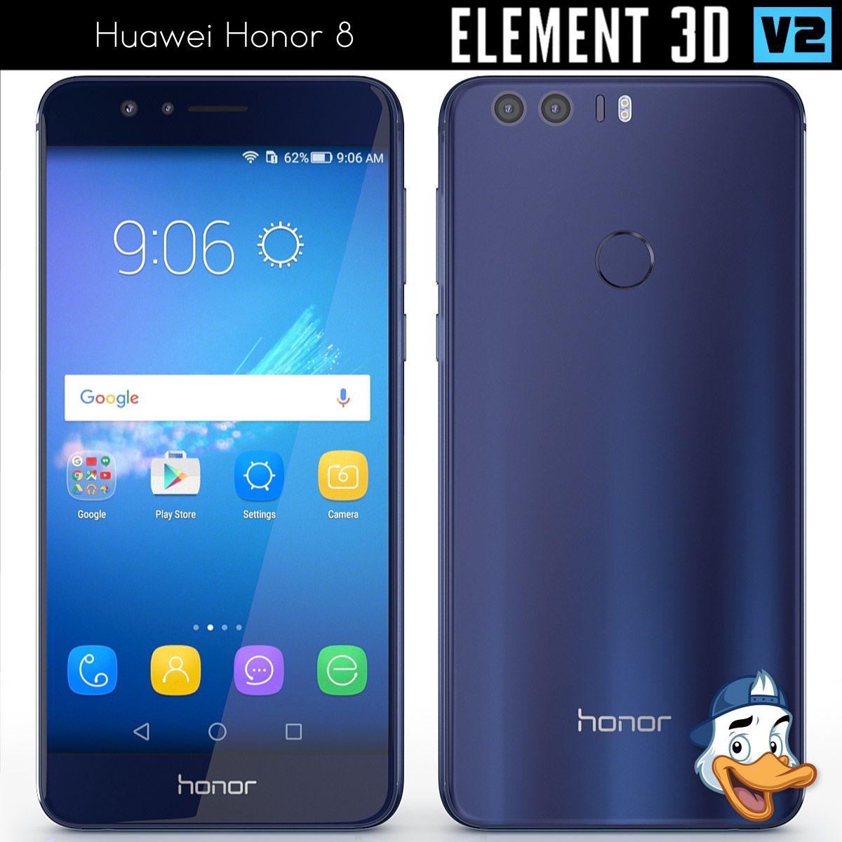 Element 3D için Huawei Honor 8 3d model