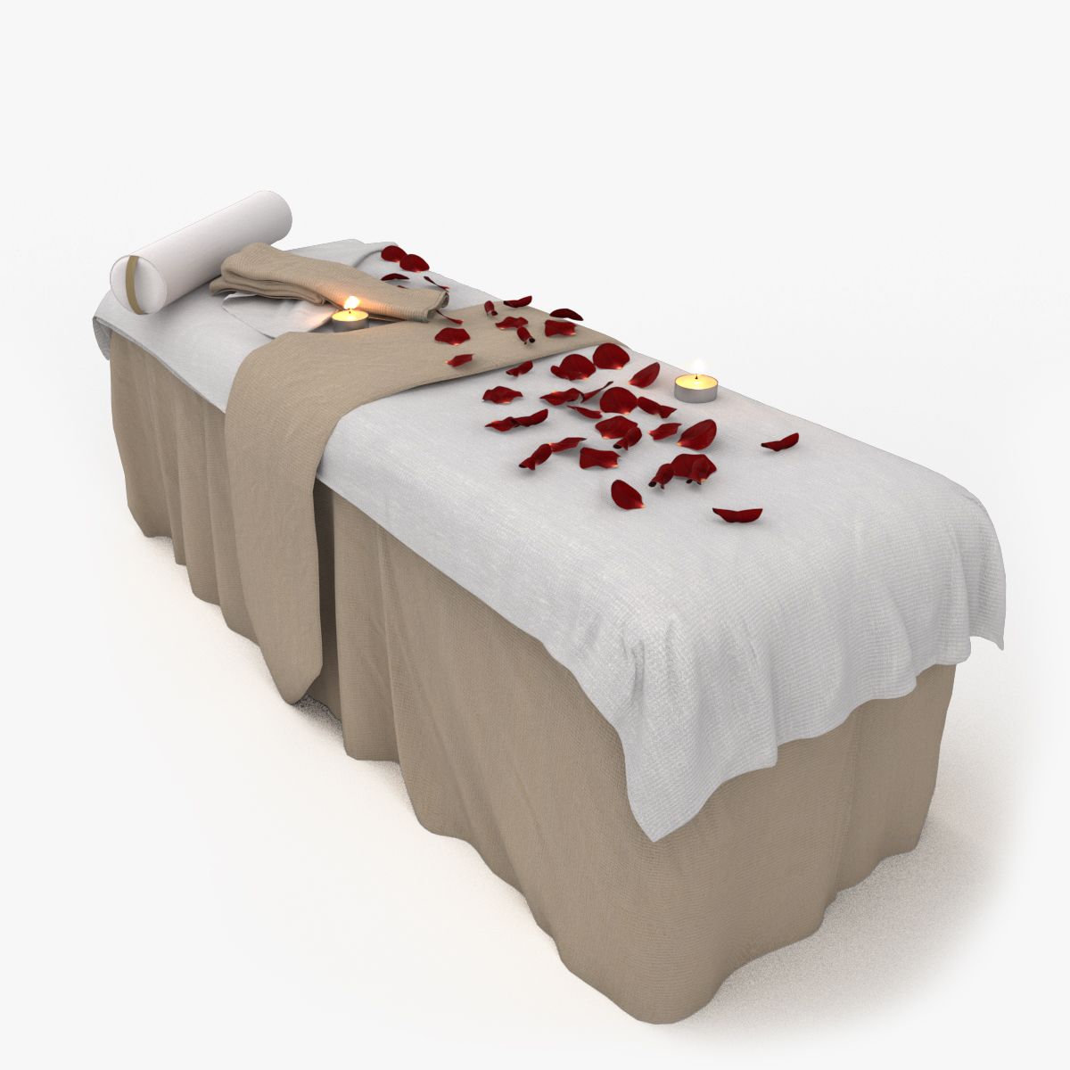 Spa y cama relajante modelo 3d