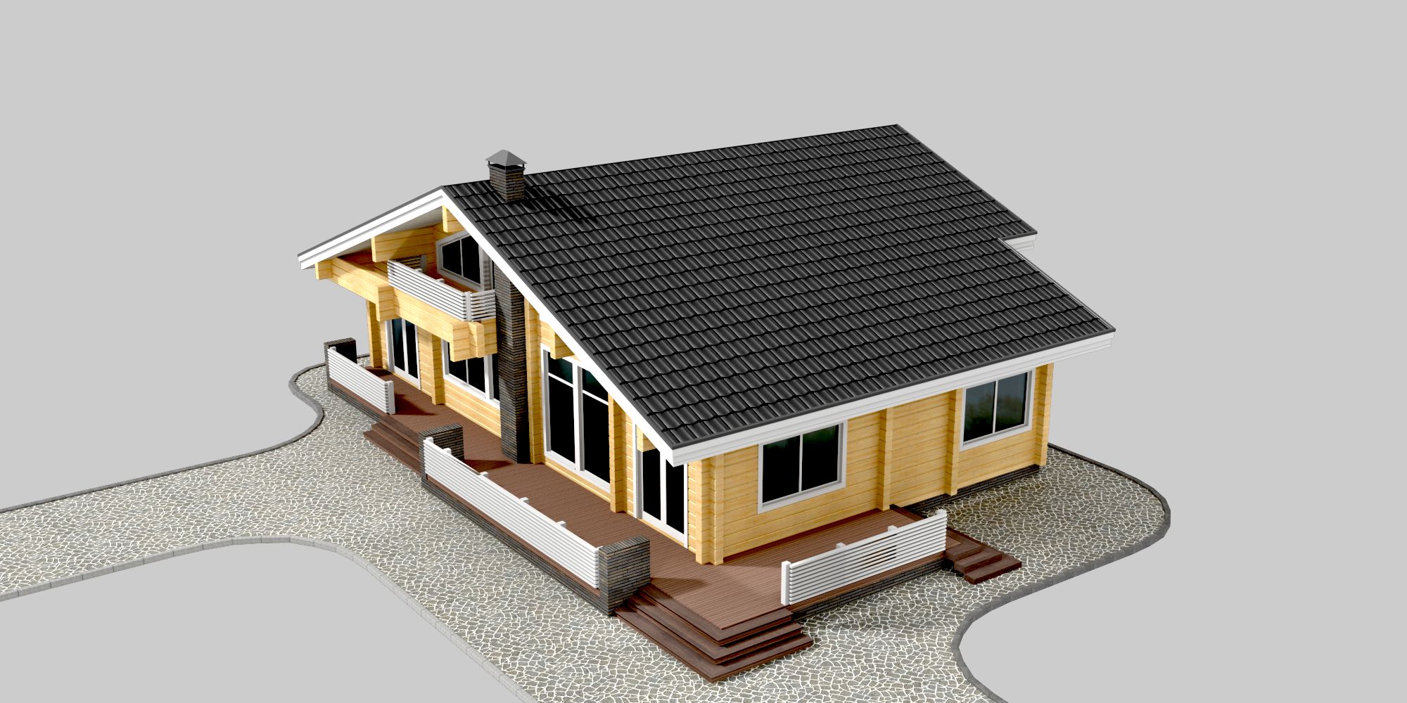 Casa de familia modelo 3d