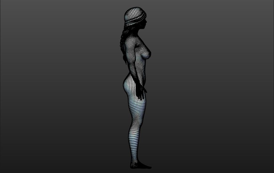 Personaggio femminile di Juan Nude royalty-free 3d model - Preview no. 3