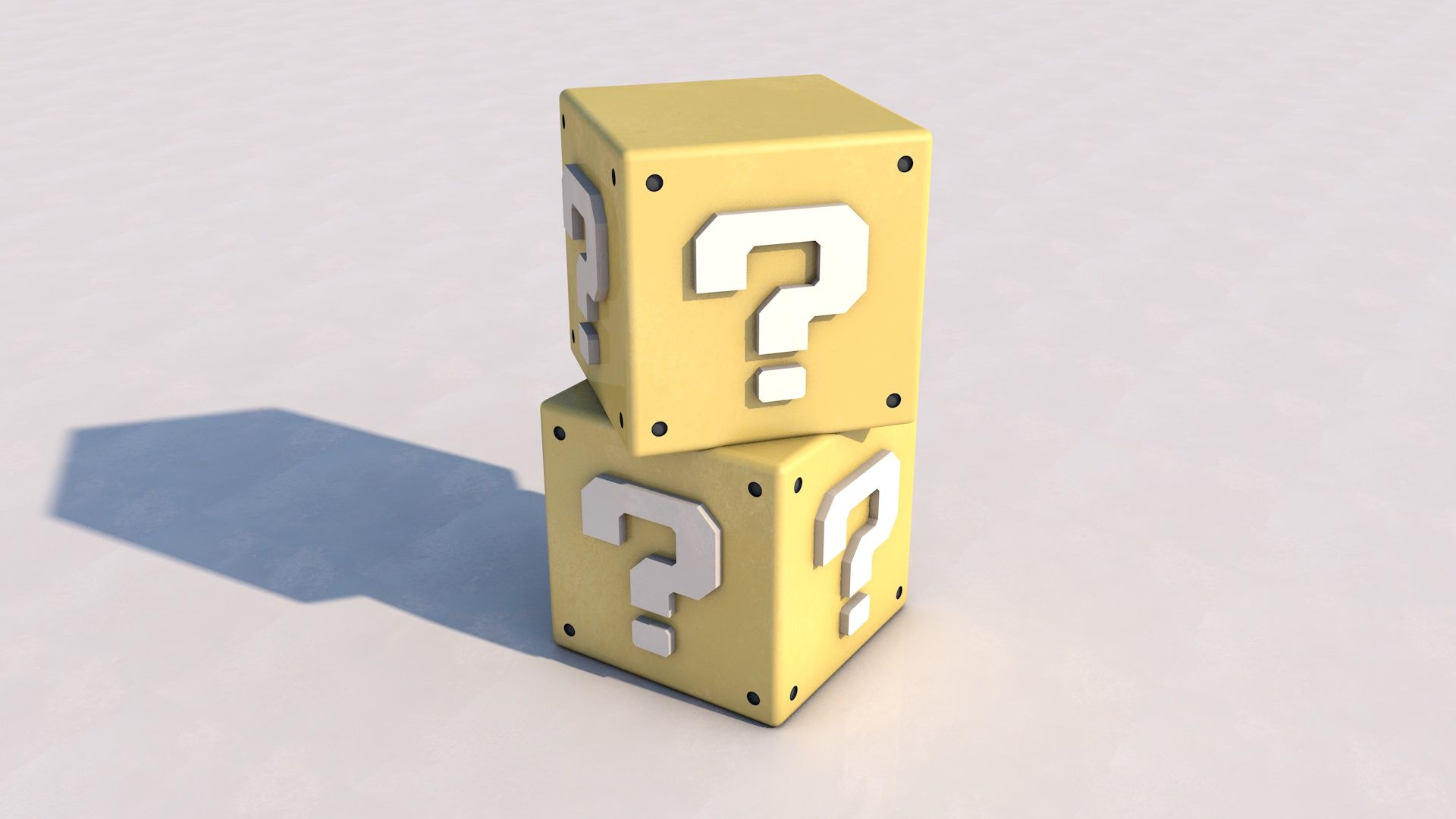 Block Mario royalty-free 3d model - Preview no. 3