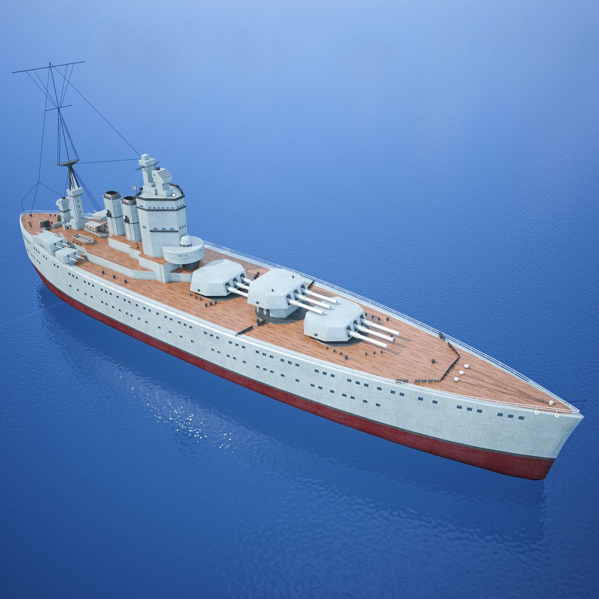 Боевой корабль - 3d модель HMS Nelson (Королевский флот) 3d model