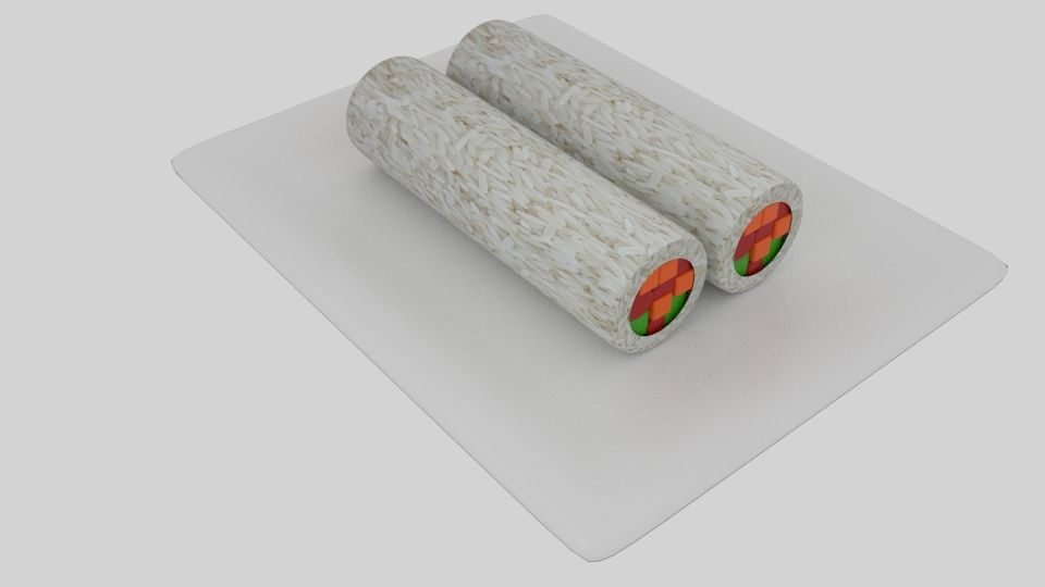 Sushi de cylindre 3d model