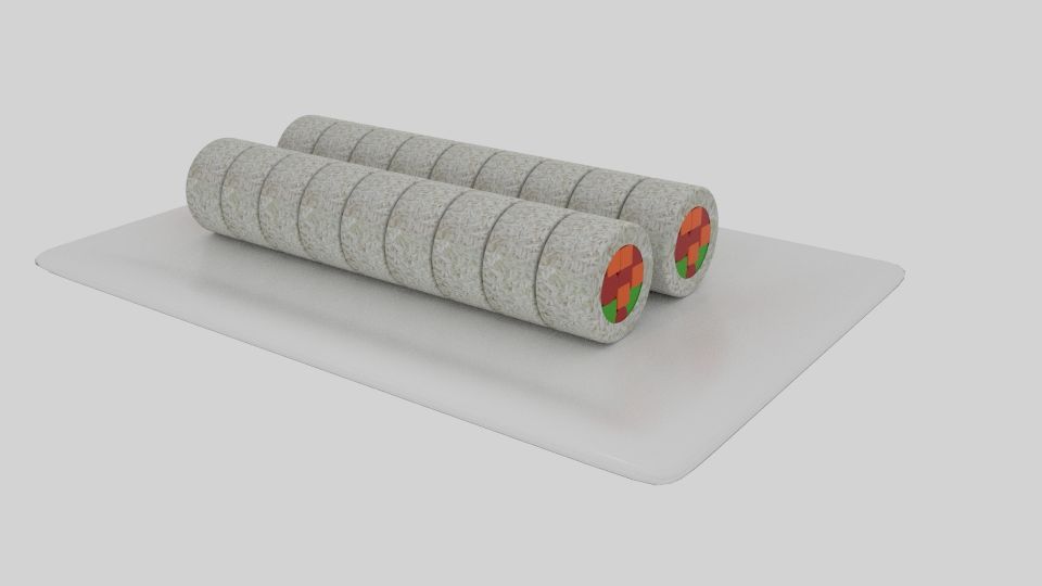 Rouleau de riz Sushi 3d model