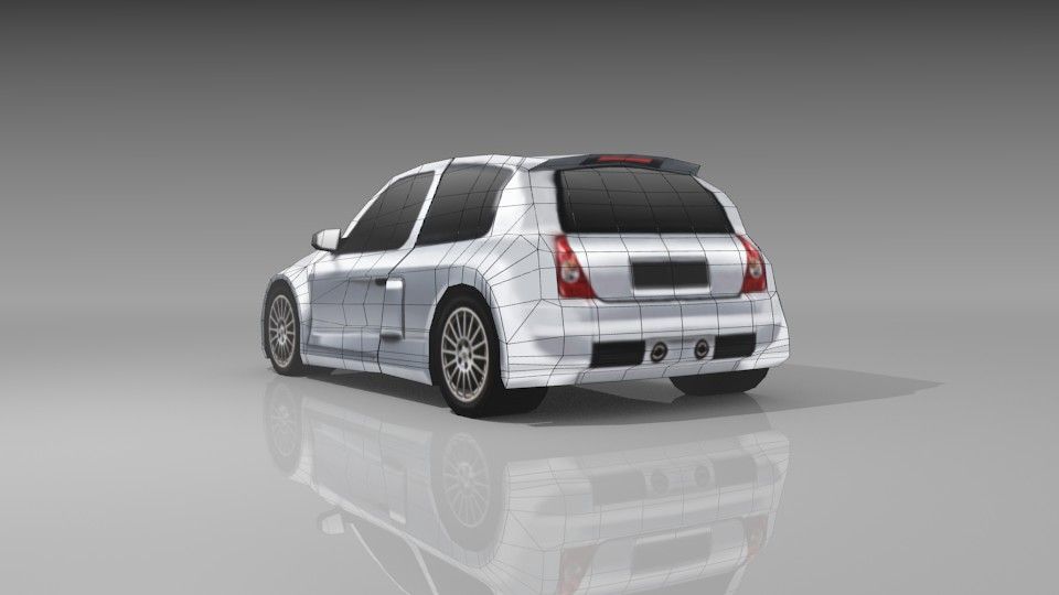 雷诺Clio Sport royalty-free 3d model - Preview no. 9