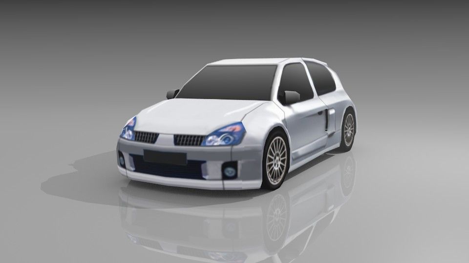 雷诺Clio Sport royalty-free 3d model - Preview no. 2