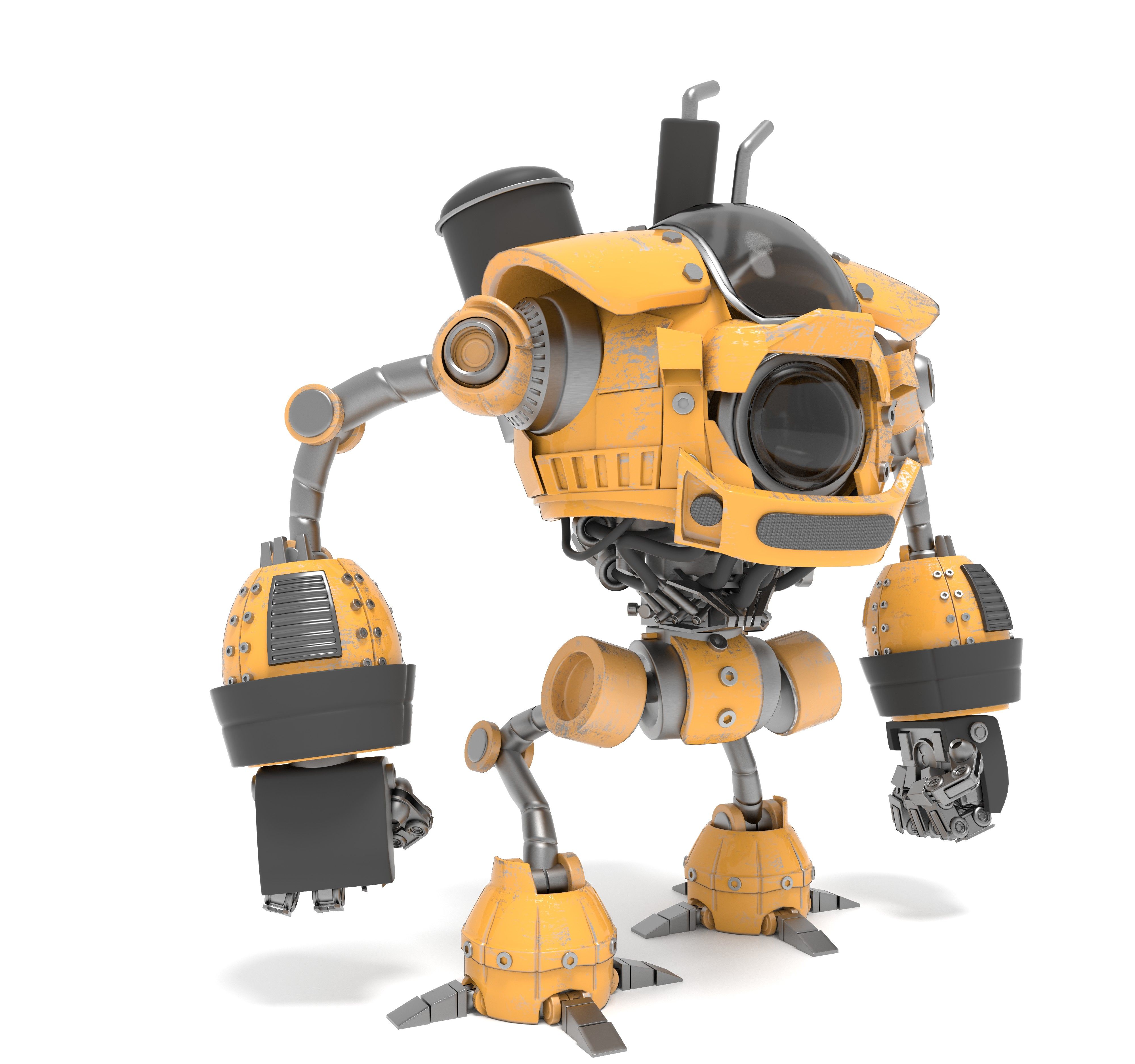 Droid royalty-free 3d model - Preview no. 2