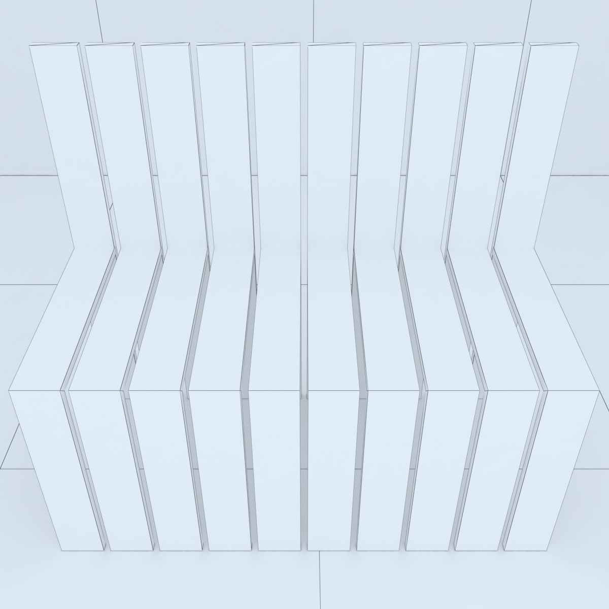 garden park bench 6 royalty-free 3d model - Preview no. 8