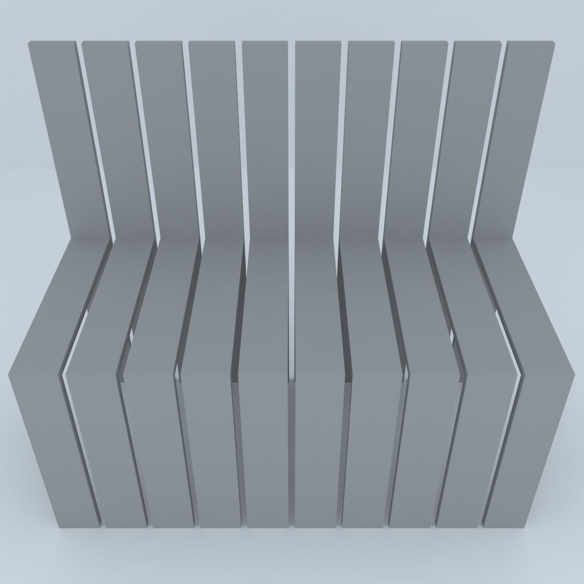 garden park bench 6 royalty-free 3d model - Preview no. 4