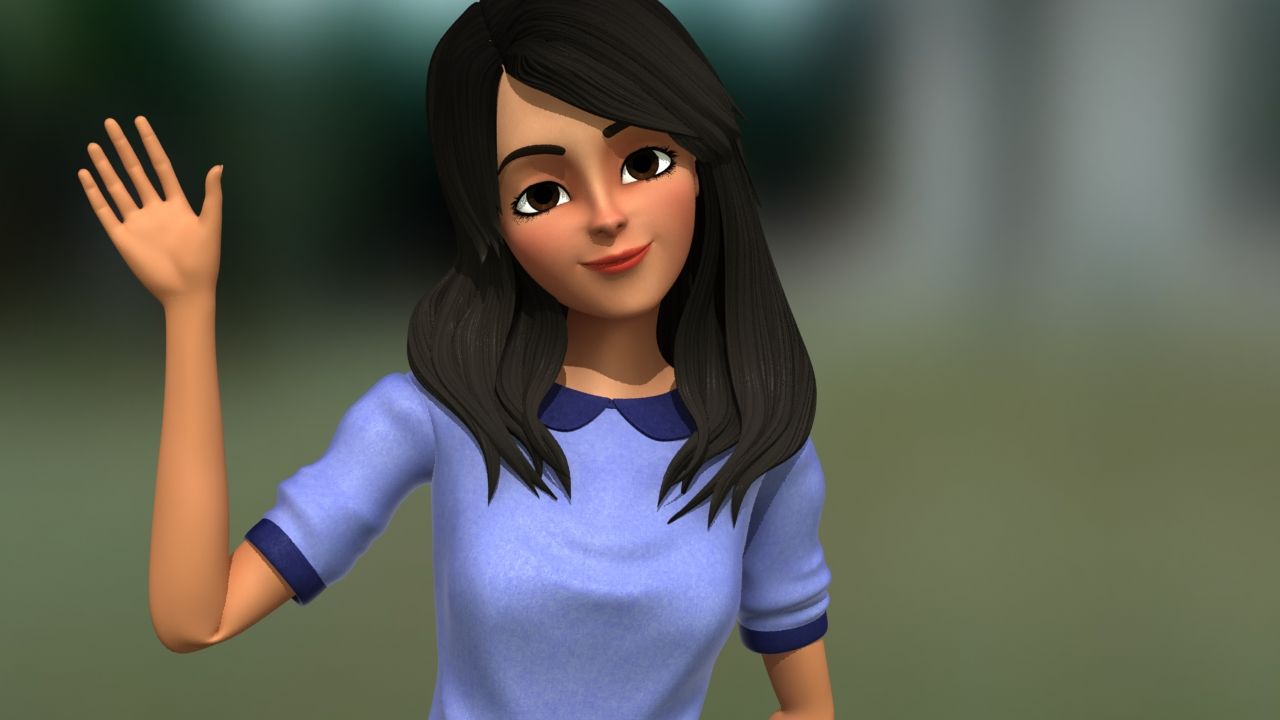 Personaggio ragazza 3d model