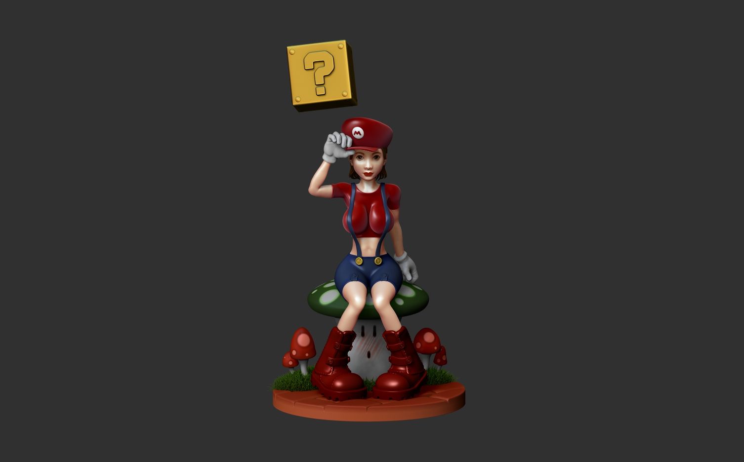 Super Mario Girl 3d model