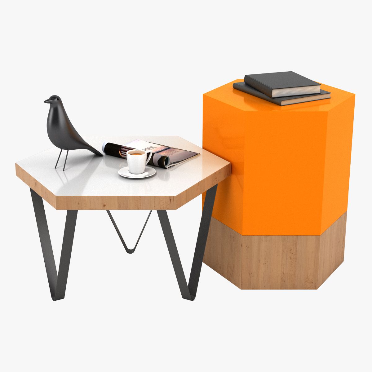 Contemporary Side Table 010 3d model