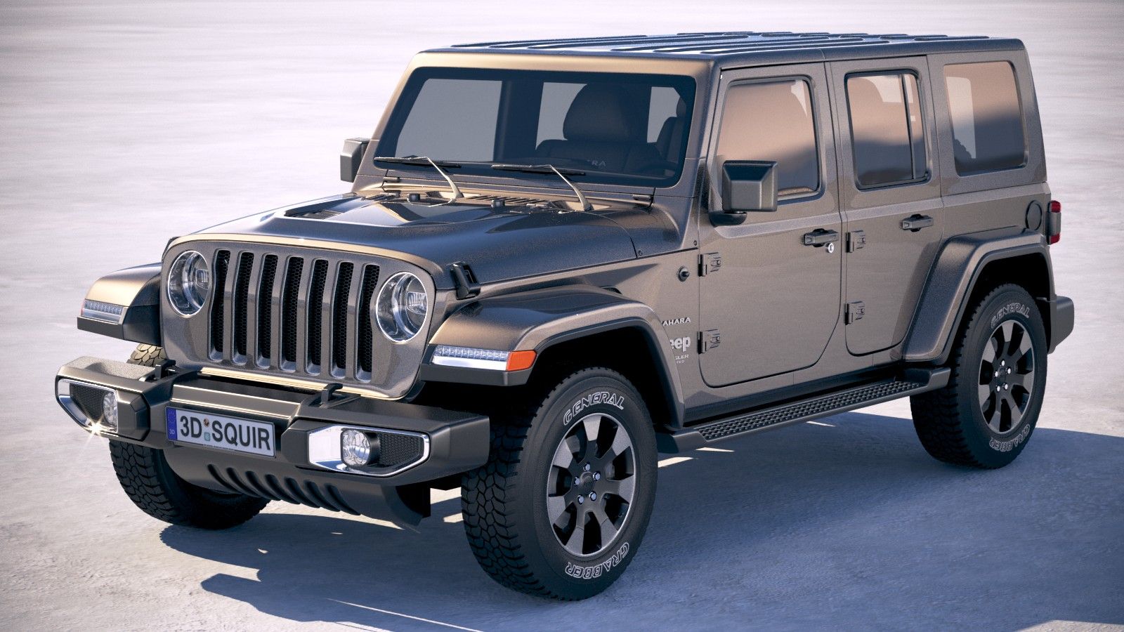 Jeep Wrangler Unlimited Sahara 2018 modelo 3d