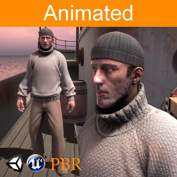 Personaggio Marinaio 3d model