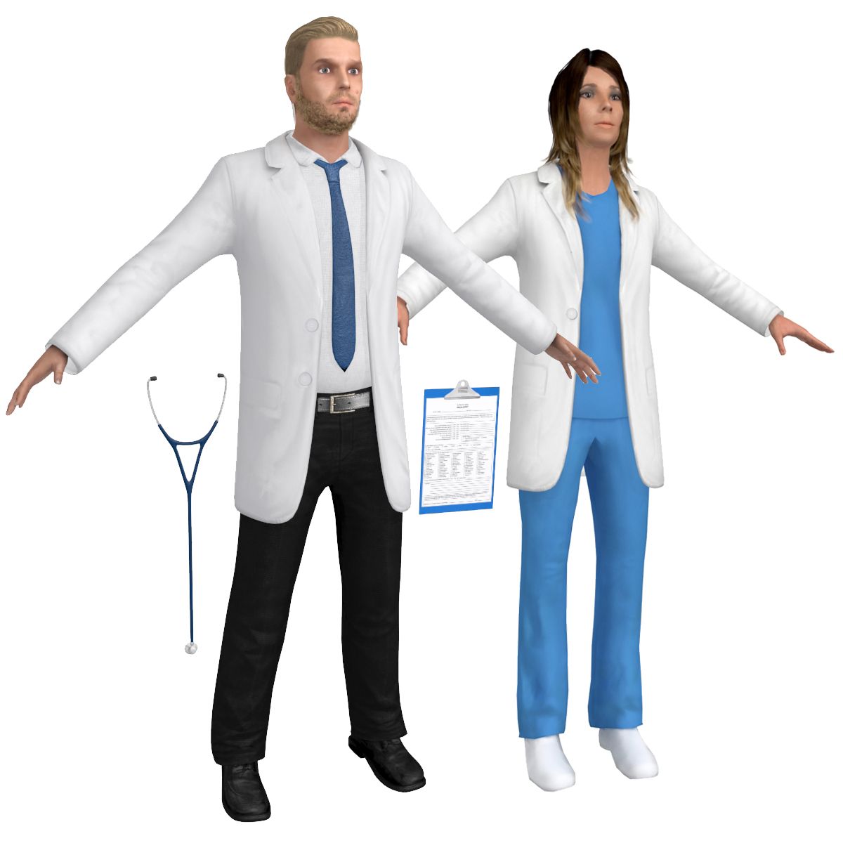 Paquete de médicos modelo 3d