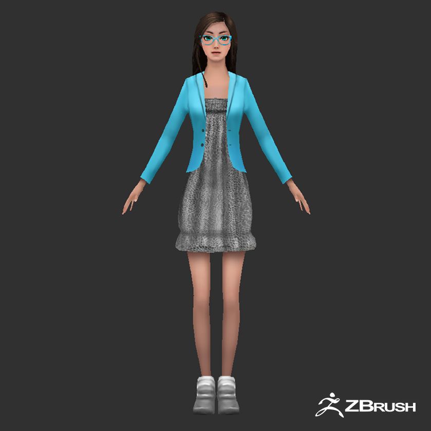 Personaggio femminile anime 3d model