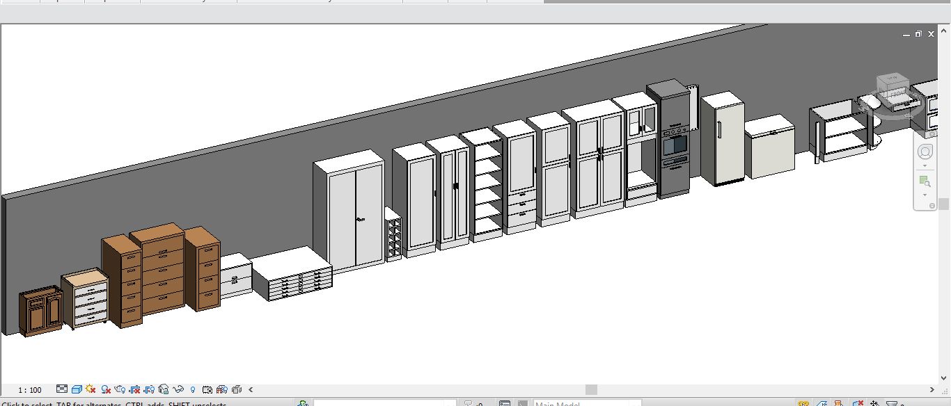 137 Model Dolapları Revit 2015 3d model