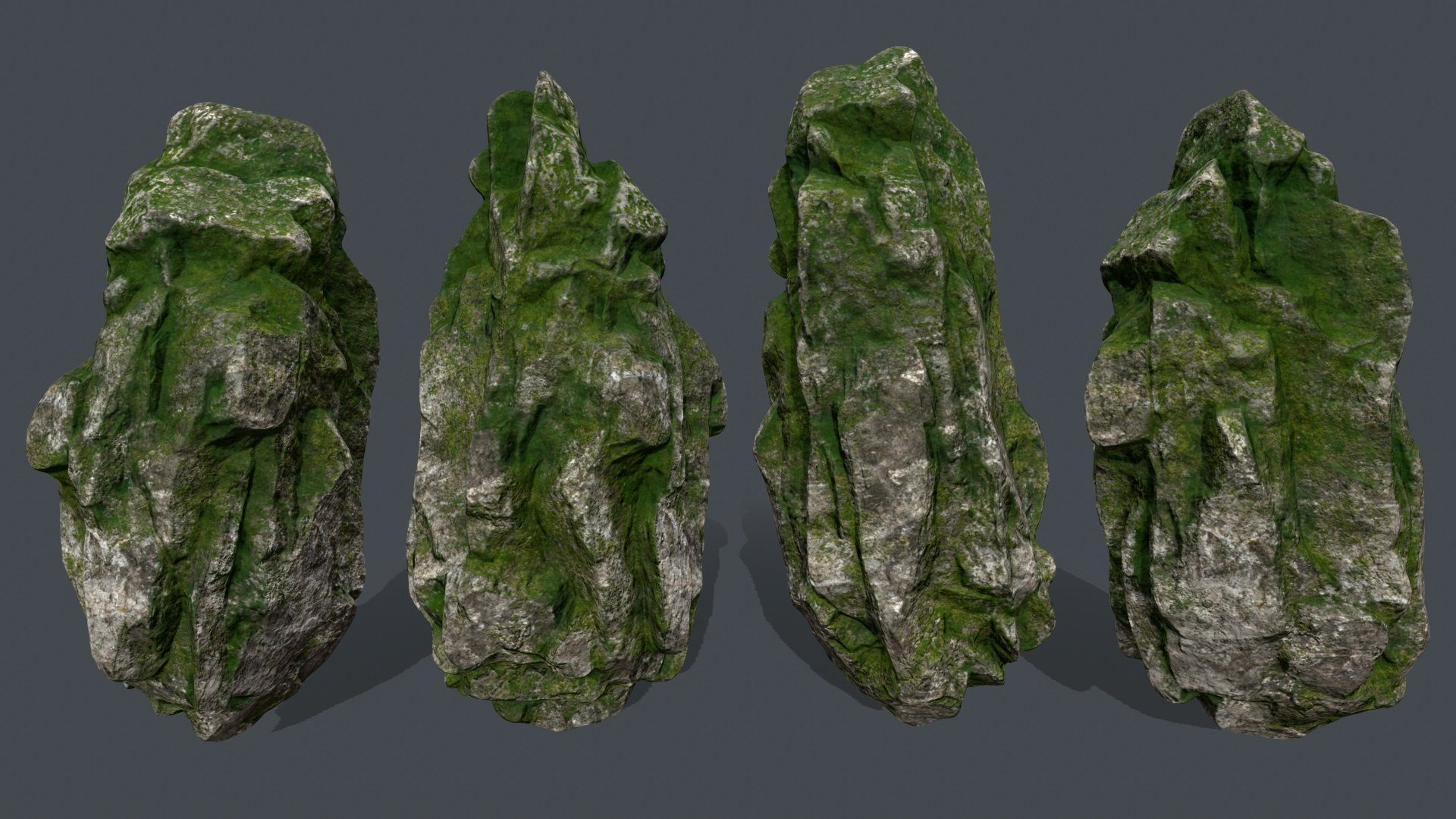 forest rocks 3d model