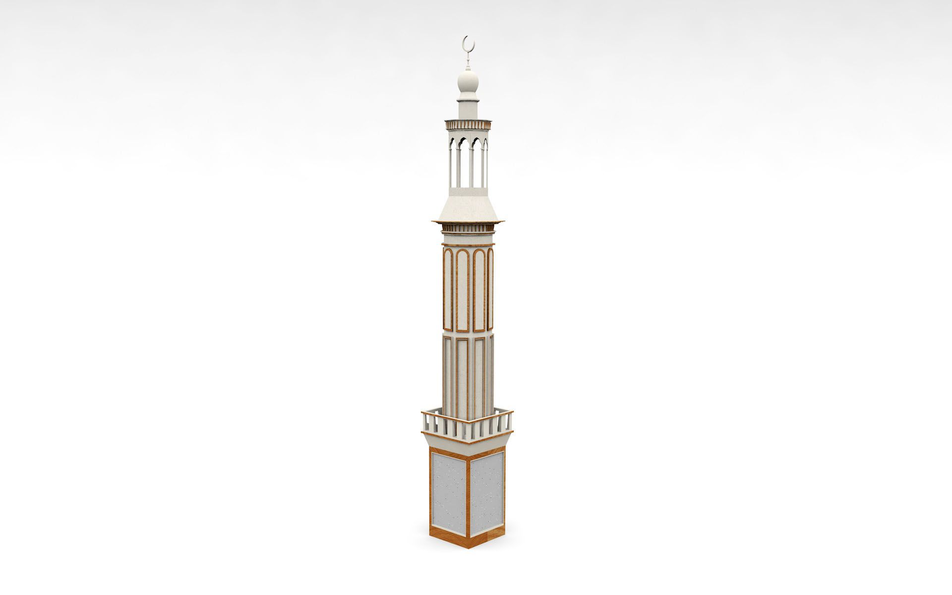 Minar único modelo 3d