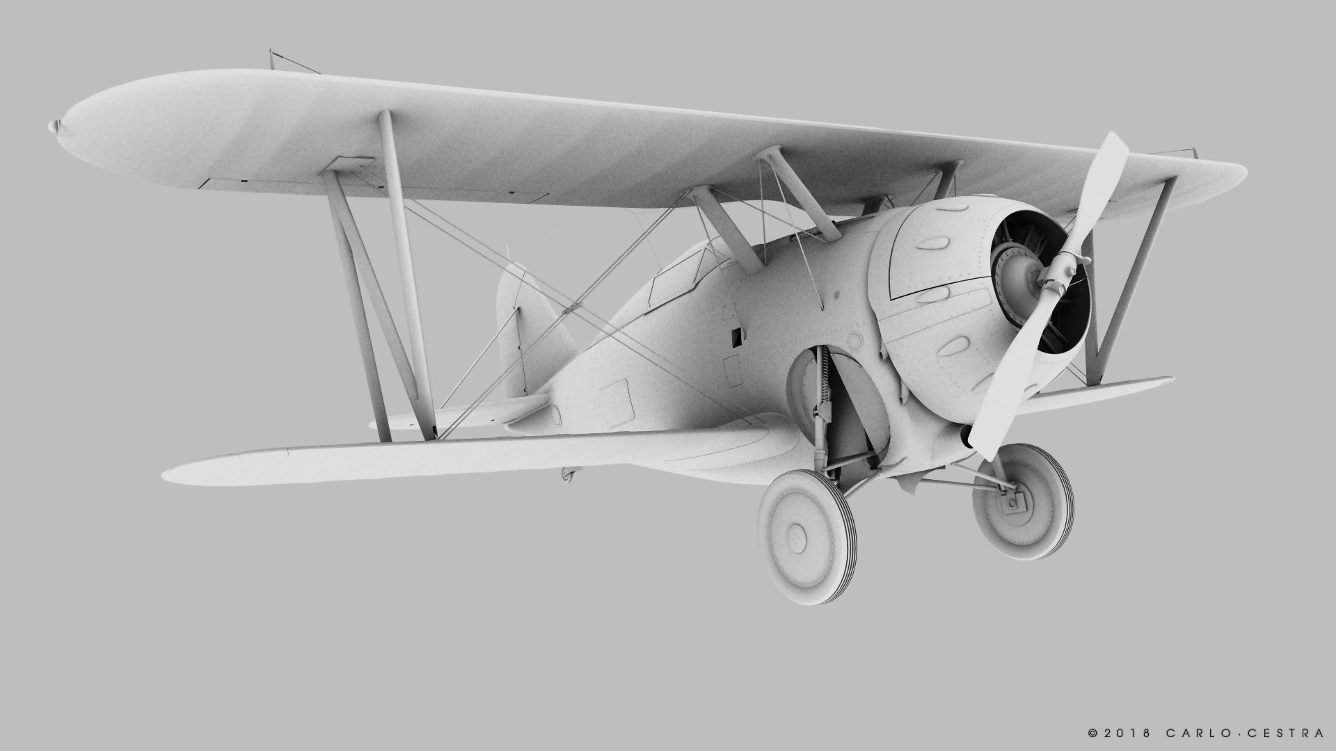 GRUMMAN F2F-1 3d model