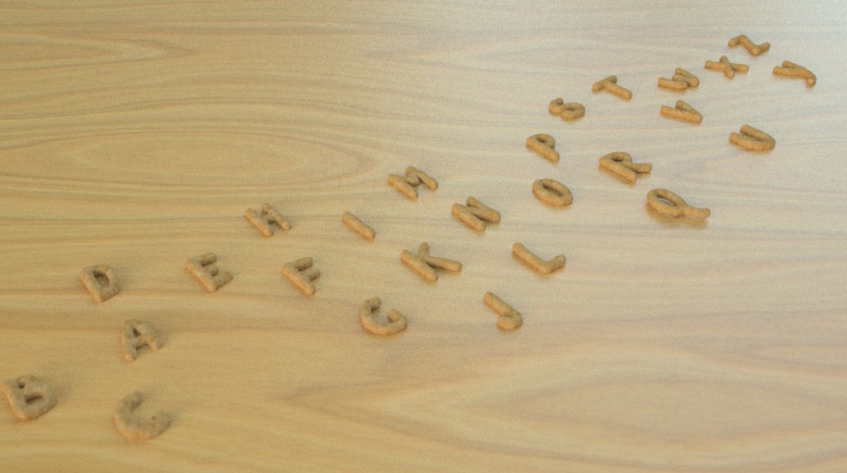 Alphabet Cereal 3d model