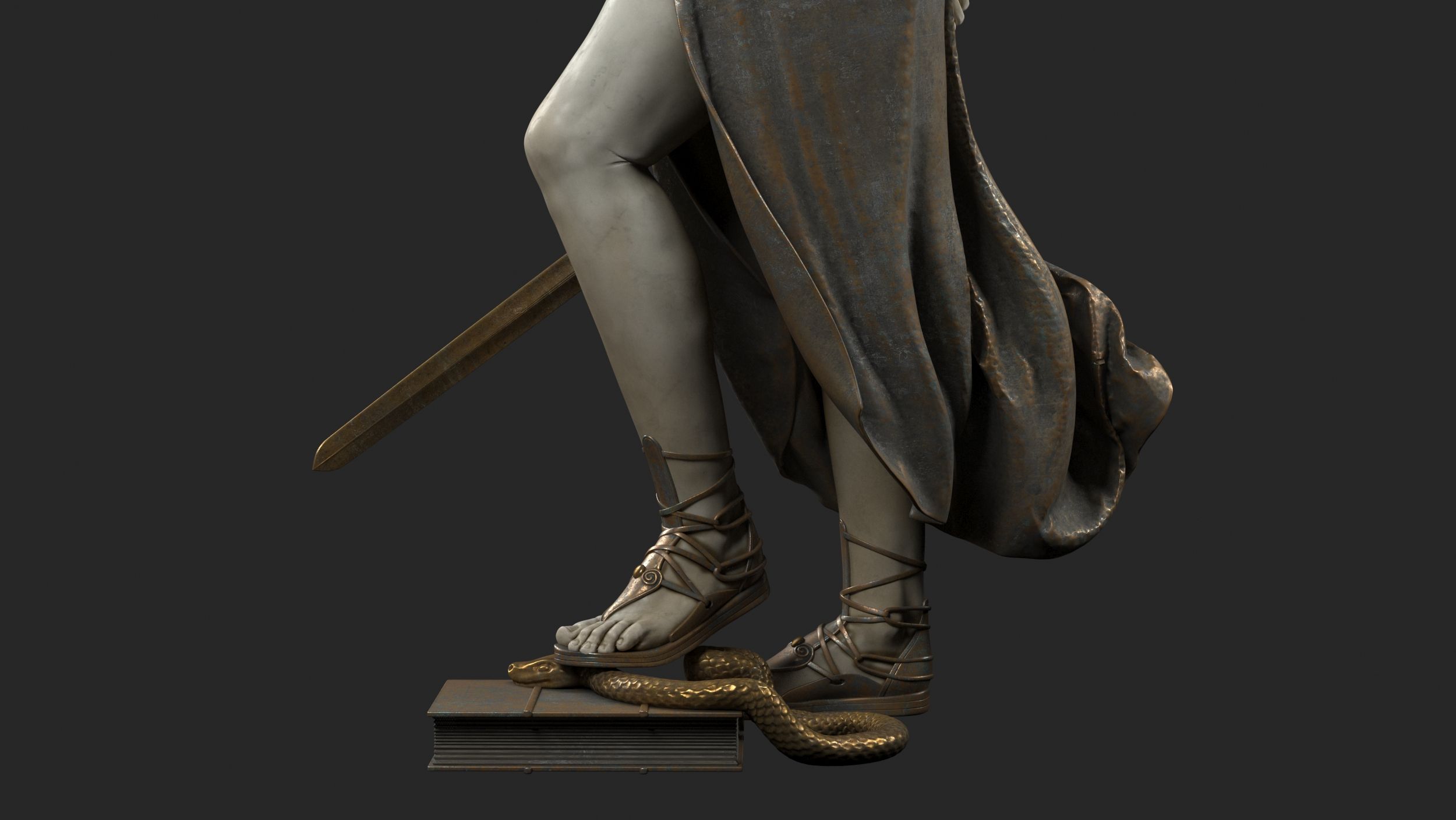 Lady Justice21 royalty-free 3d model - Preview no. 14