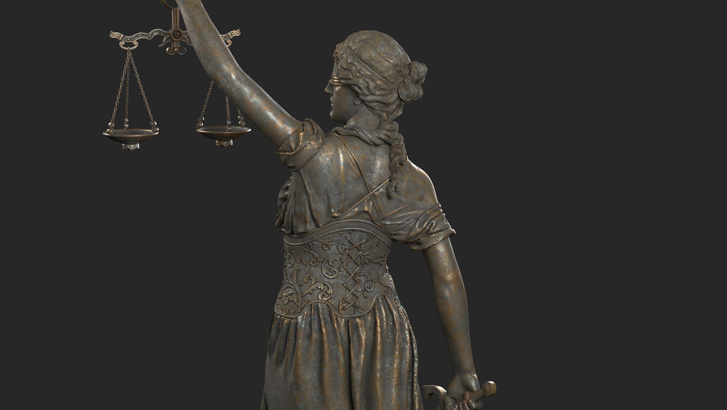 Lady Justice21 royalty-free 3d model - Preview no. 16