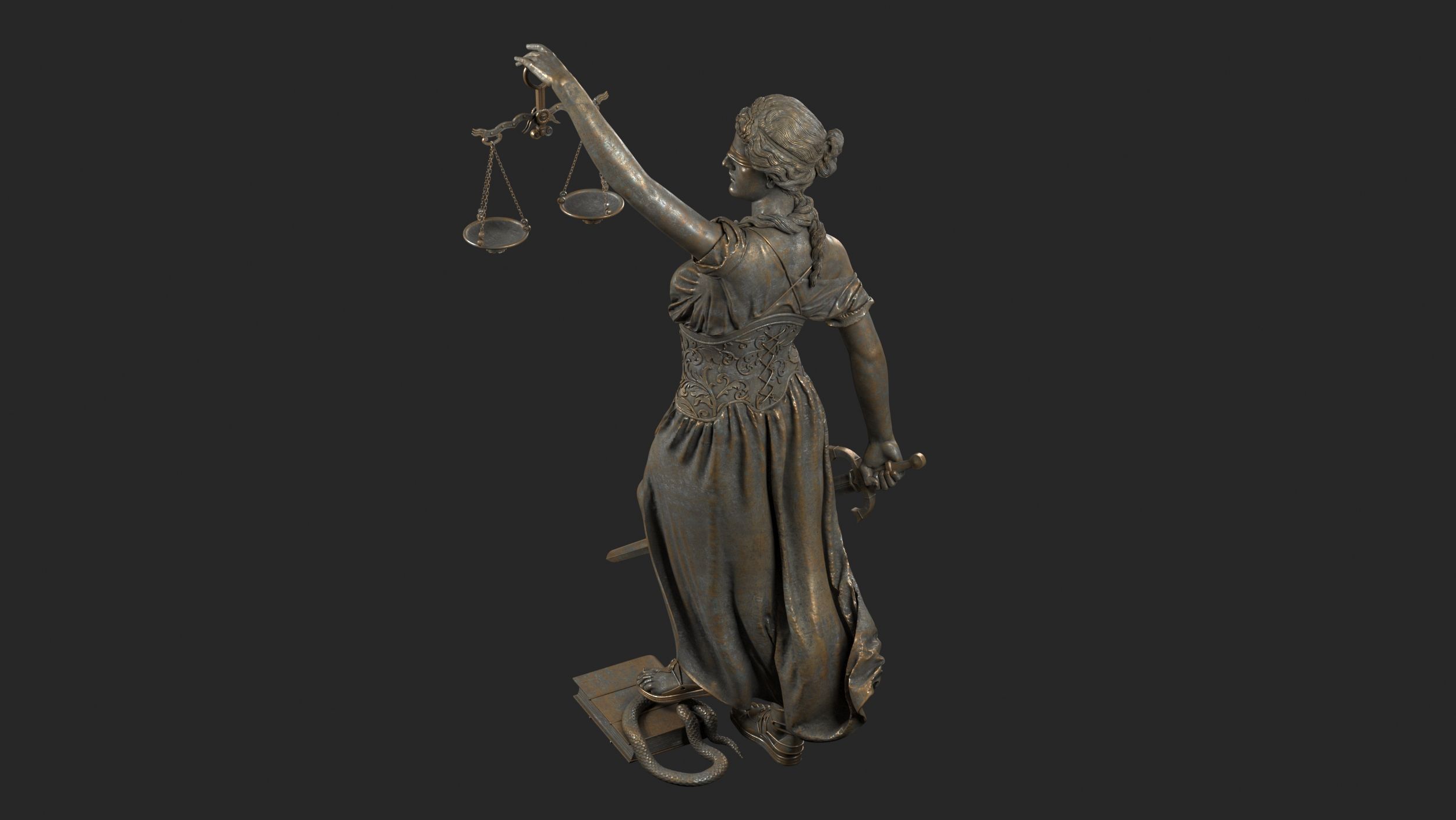 Lady Justice21 royalty-free 3d model - Preview no. 20