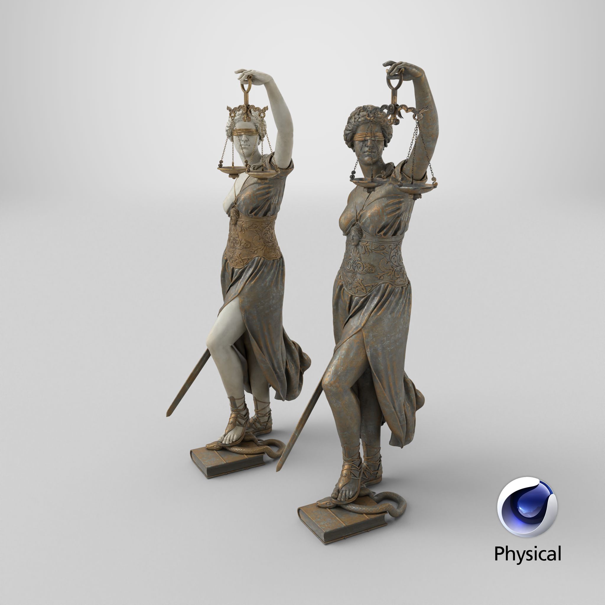 Lady Justice21 royalty-free 3d model - Preview no. 37