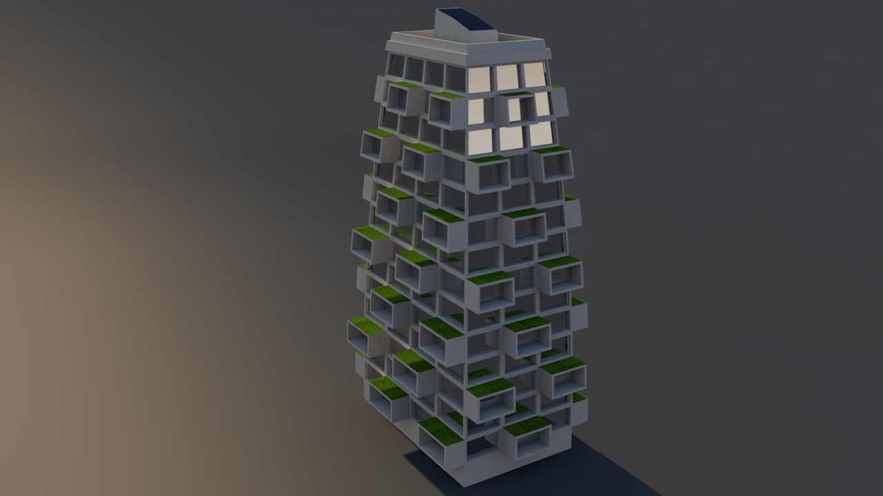 Wohngebäude 3d model