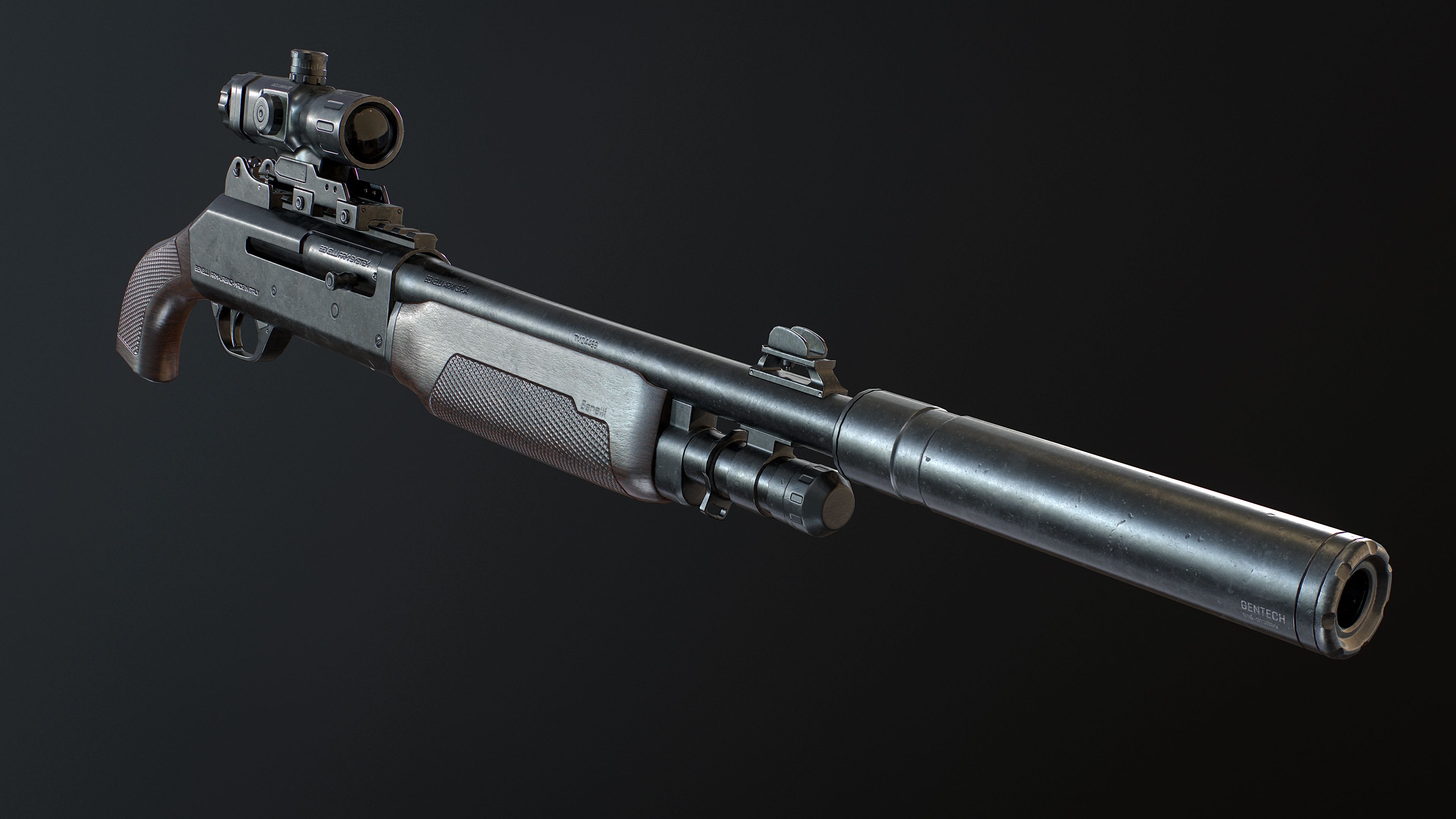 Shotgun Benelli 3d model