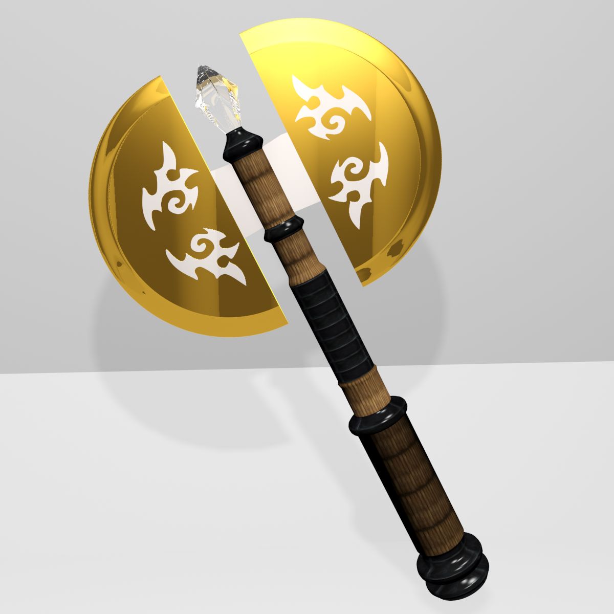 Goldene Streitaxt 3d model