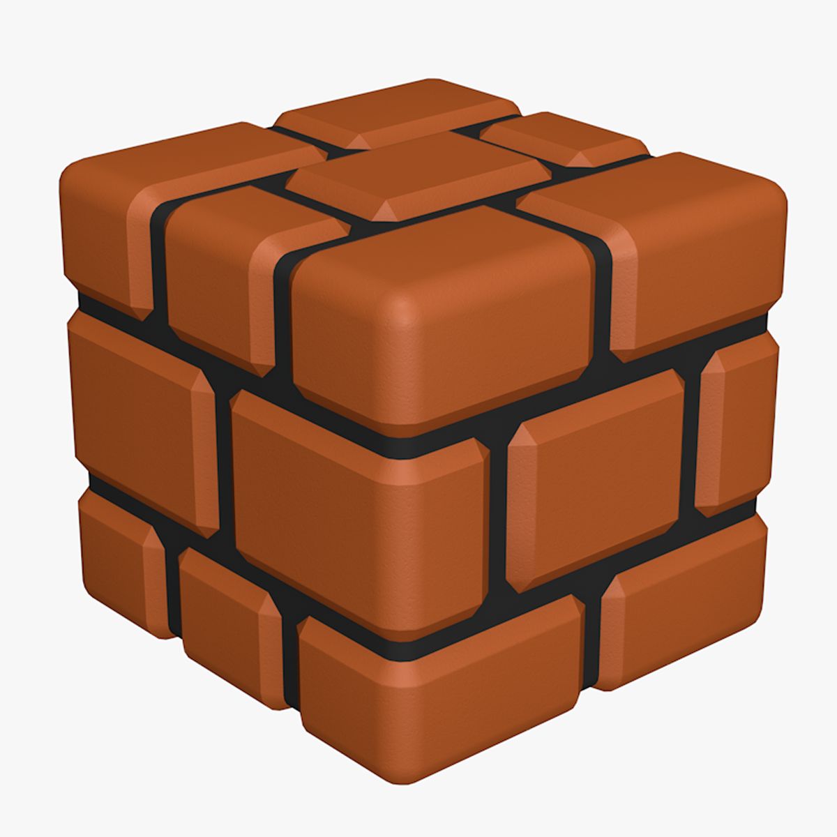 Brick Block Super Mario Assets 3d model