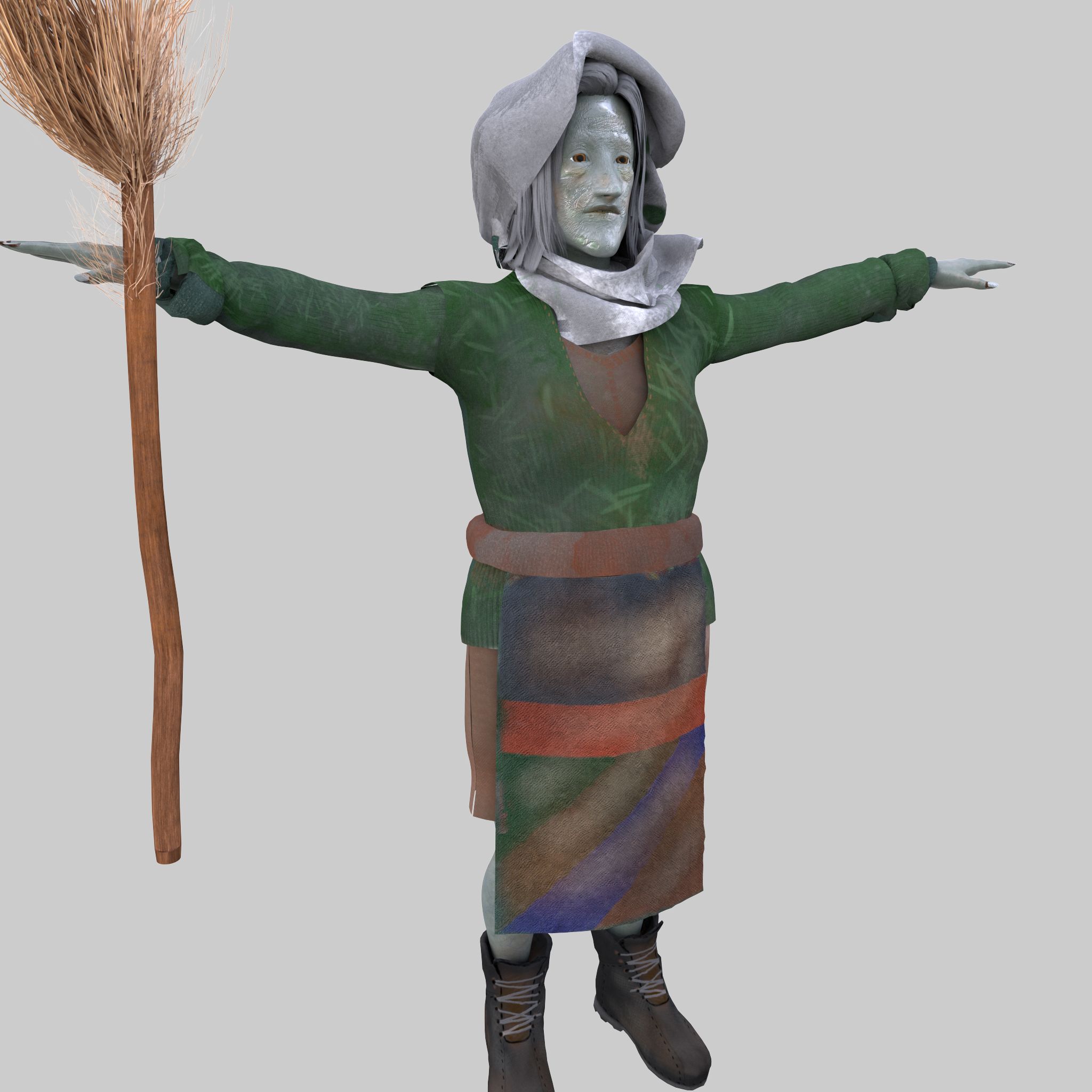 Modello 3D strega royalty-free 3d model - Preview no. 2