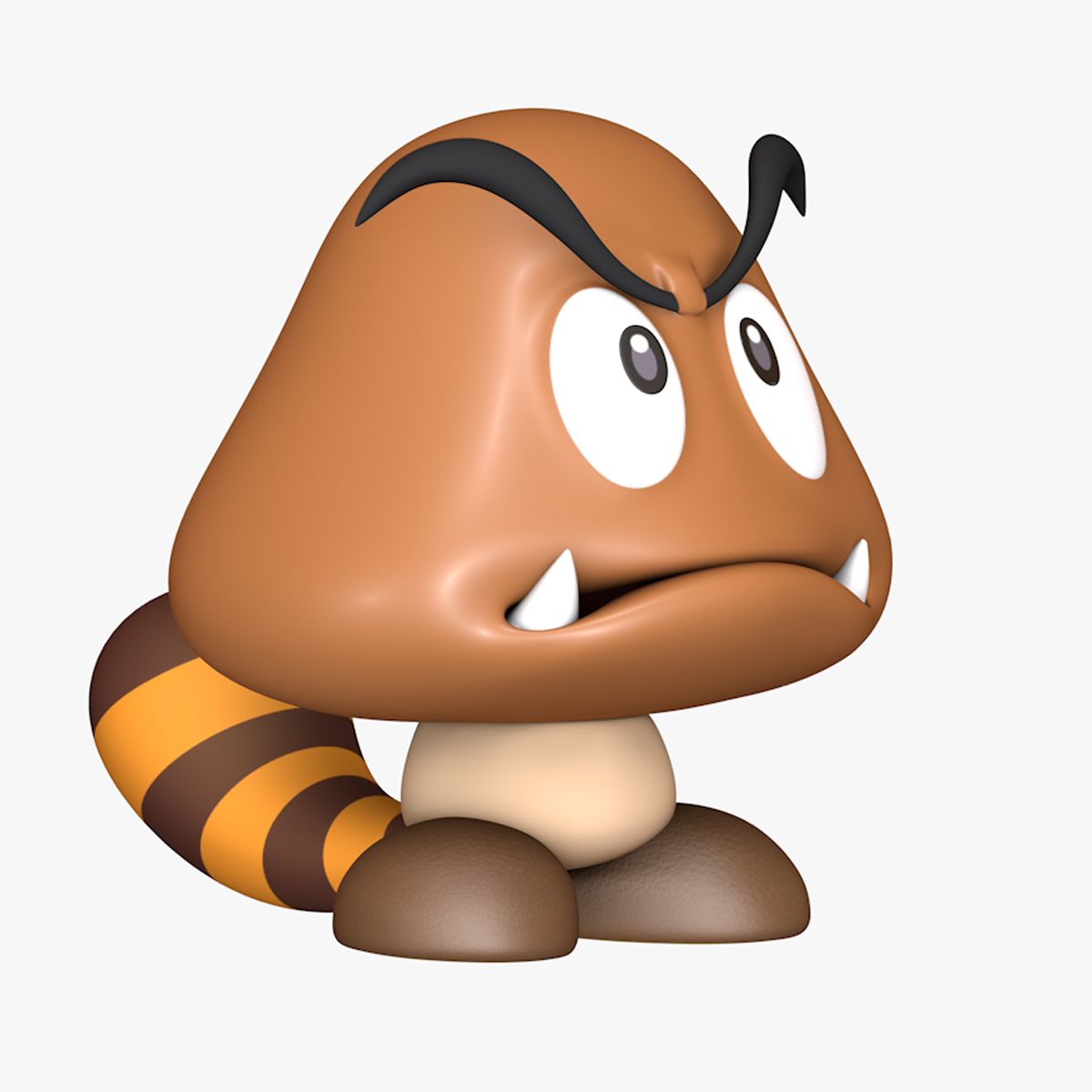 Tail Goomba Super Mario Assets 3d model