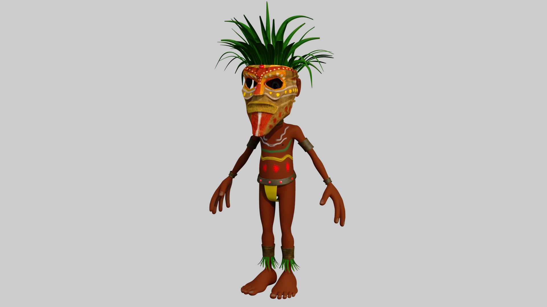 Carácter africano modelo 3d