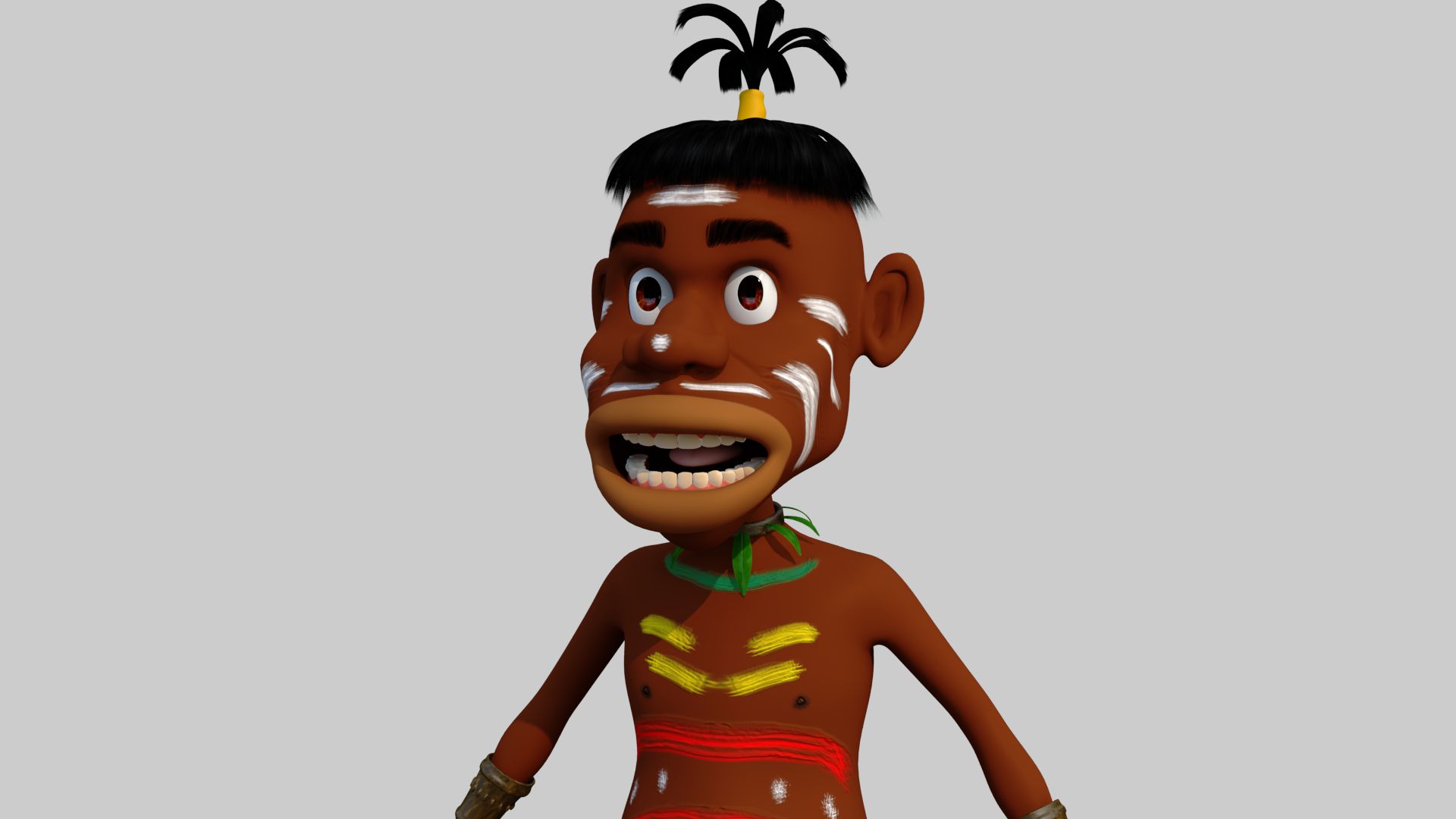 Carácter africano modelo 3d